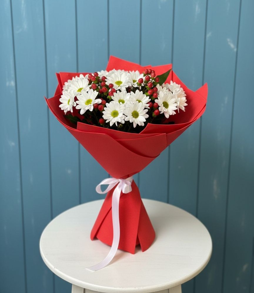 Букет цветов из: Хризантемы в Бужарово