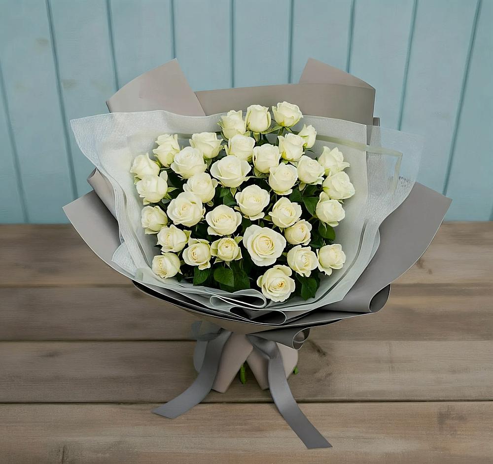 Букет Белоснежная нежность в Бужарово
