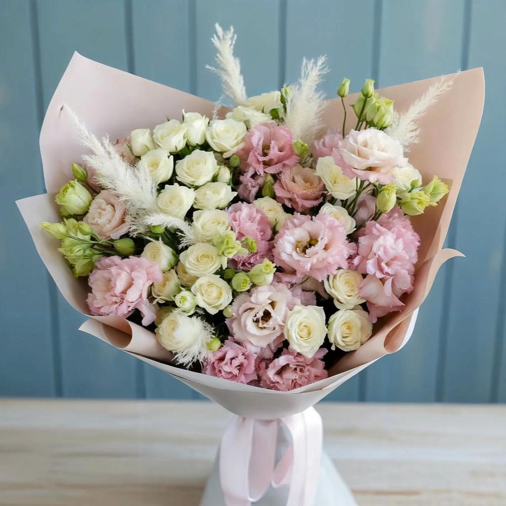 Букет цветов из: Альстромерии и Розы в Бужарово