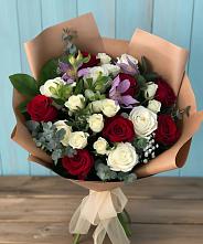 Букет цветов из:  Розы и Альстромерии #REPLACE_PRED# Бужарово
