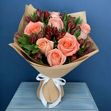 Букет цветов из:  Розы и Альстромерии в Бужарово