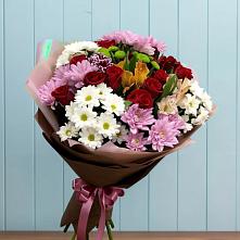 Букет цветов из:  Розы, Хризантемы и Альстромерии #REPLACE_PRED# Бужарово