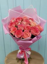Букет 15 Розовых роз Равель #REPLACE_PRED# Бужарово
