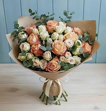 Букет цветов из:  Альстромерии и Розы в Бужарово